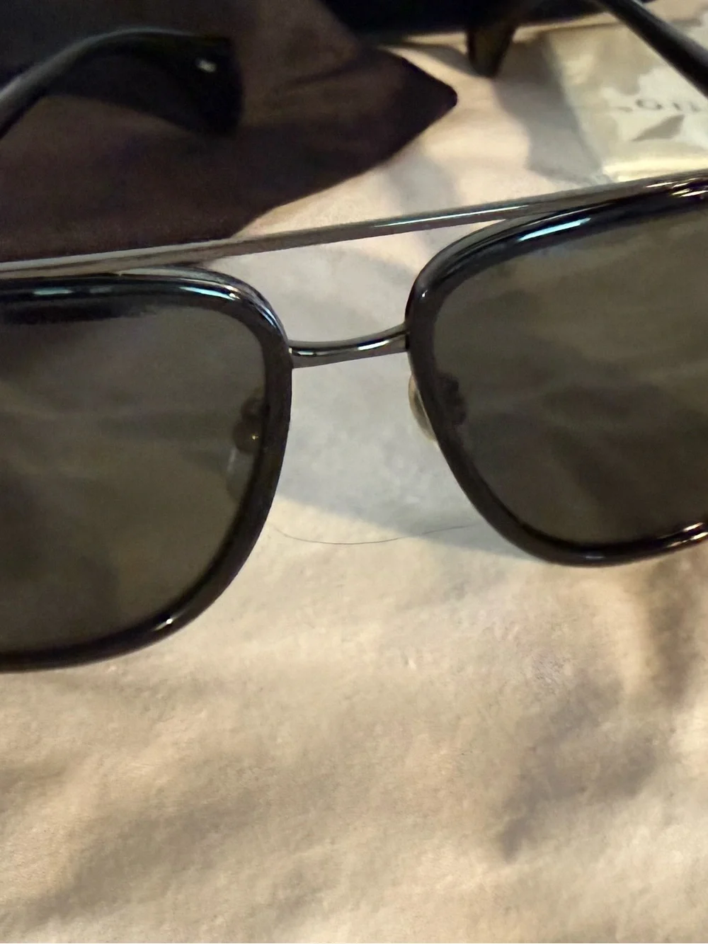 Gucci Men’s Black Rectangular Sunglasses with Signature Web Accent